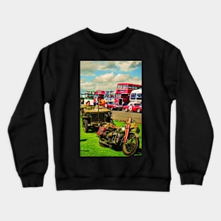 Retro vintage vehicles Crewneck Sweatshirt